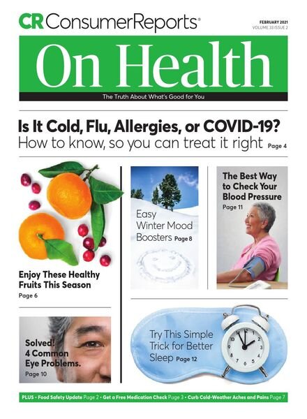 Consumer Reports on Health – February 2021 Cover