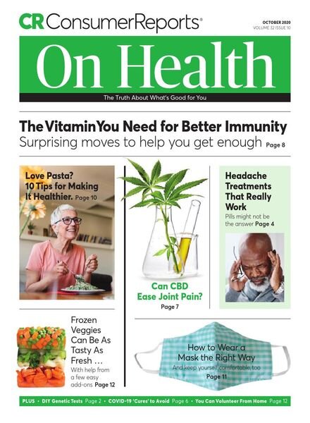 Consumer Reports on Health – October 2020 Cover