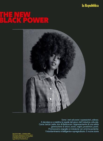 D la Repubblica – 6 Febbraio 2021 Cover