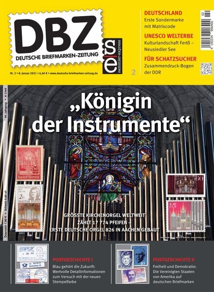 Deutsche Briefmarken-Zeitung – 08 Januar 2021 Cover