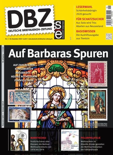 Deutsche Briefmarken-Zeitung – 18 Dezember 2020 Cover