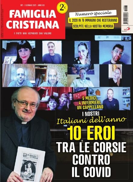 Famiglia Cristiana – 3 Gennaio 2021 Cover