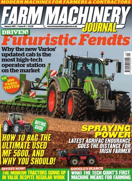 Farm Machinery Journal – January 2021 Cover