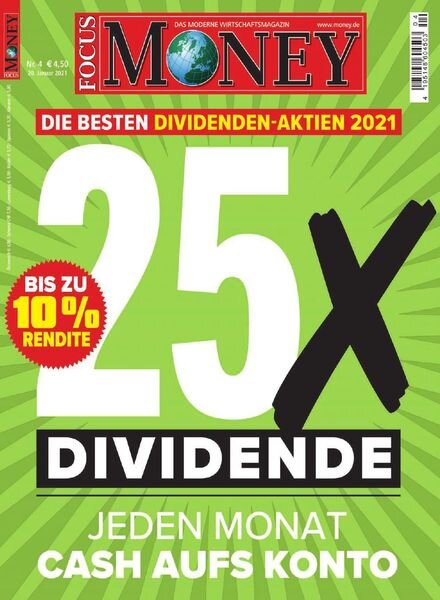 FOCUS MONEY – 20 Januar 2021 Cover