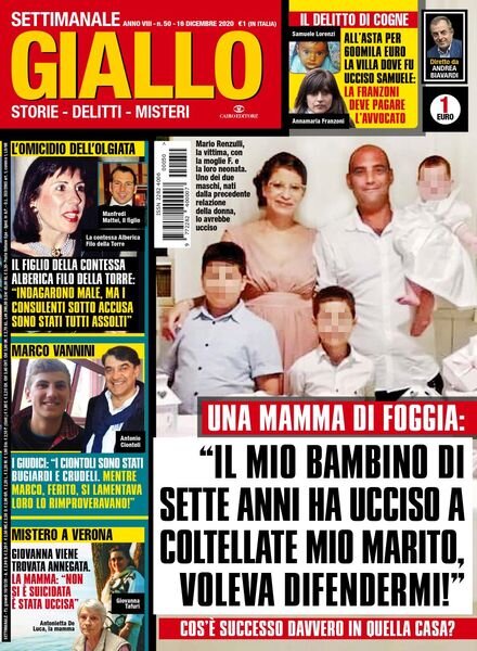 Giallo – 16 Dicembre 2020 Cover