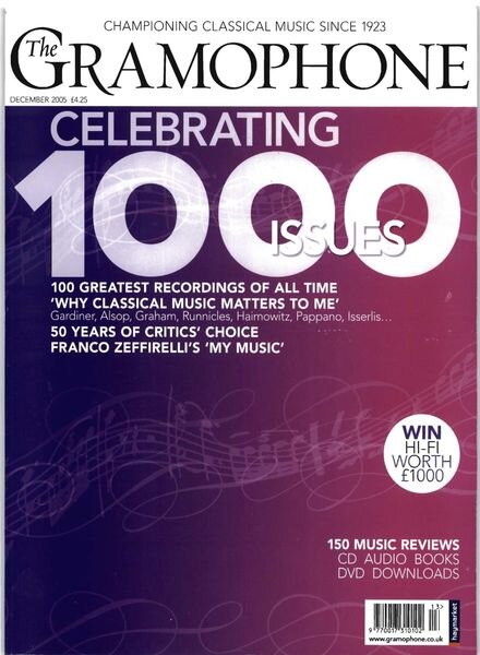 Gramophone – December 2005 Cover