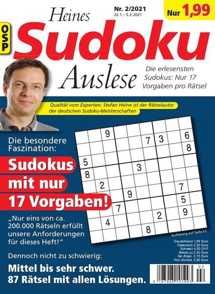 Heines Sudoku Auslese – Nr.2 2021 Cover