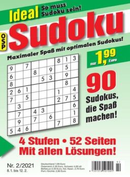 Ideal Sudoku – 8 Januar 2021