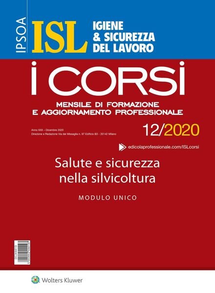 Igiene & Sicurezza del Lavoro Corsi – Dicembre 2020 Cover