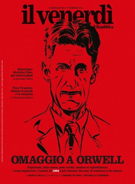 Il Venerdi di Repubblica – 15 Gennaio 2021 Cover