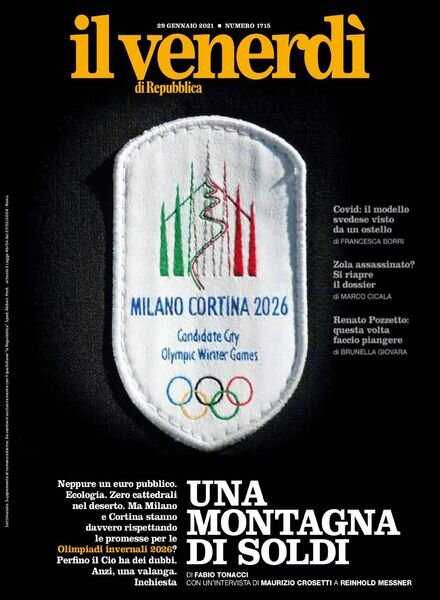 Il Venerdi di Repubblica – 29 Gennaio 2021 Cover