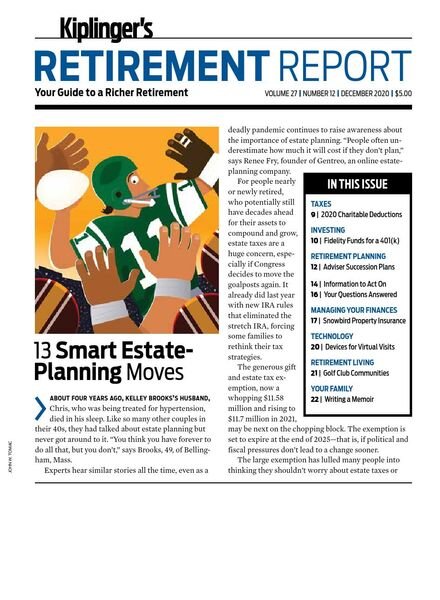 Kiplinger’s Retirement Report – December 2020 Cover