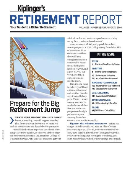 Kiplinger’s Retirement Report – February 2021 Cover