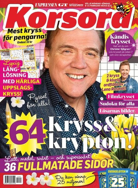 Korsord – 08 februari 2021 Cover