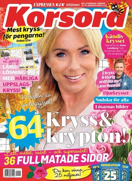 Korsord – 25 januari 2021 Cover