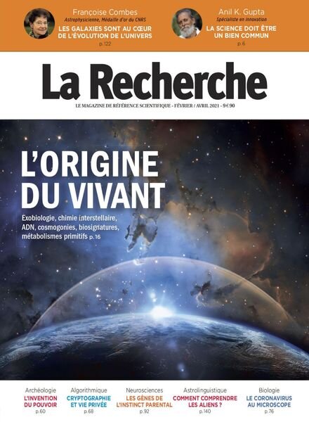 La Recherche – Fevrier-Avril 2021 Cover