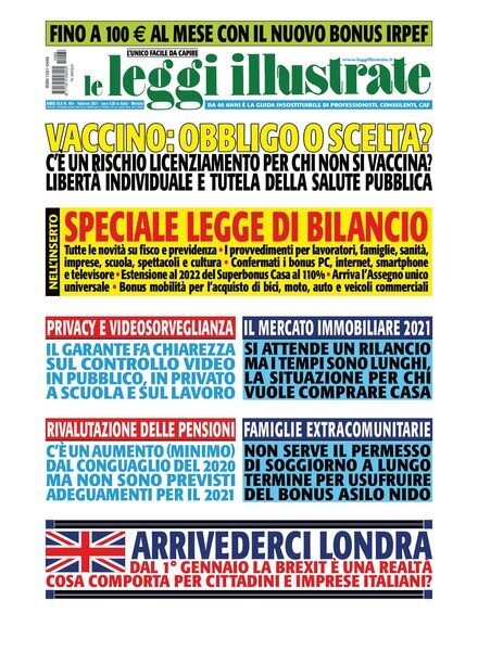 Leggi Illustrate – febbraio 2021 Cover
