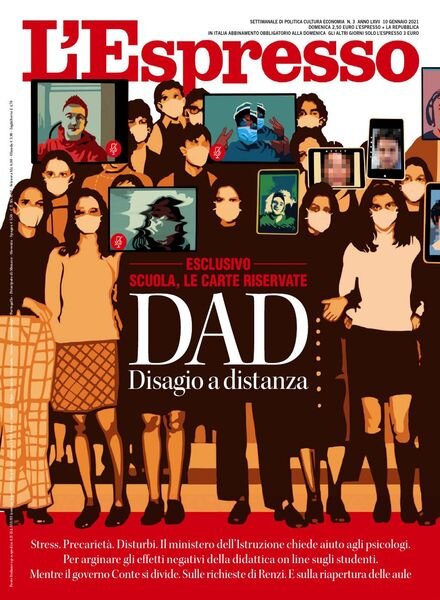 L’Espresso N.3 – 10 Gennaio 2021 Cover