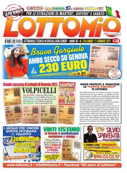 Lottomio del Lunedi – 11 Gennaio 2020 Cover