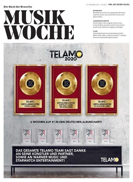 MusikWoche – 21 Dezember 2020 Cover