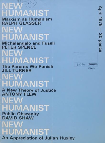 New Humanist – April 1975 Cover