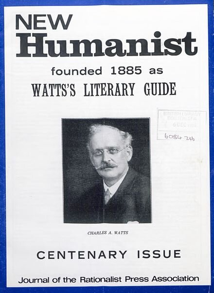 New Humanist – Autumn 1985 Cover