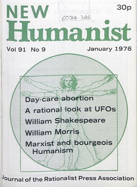 New Humanist – January 1976 Cover