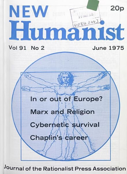 New Humanist – June 1975 Cover