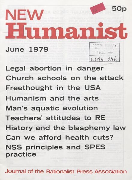 New Humanist – June 1979 Cover