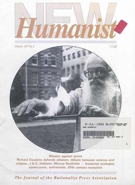 New Humanist – June 1992 Cover