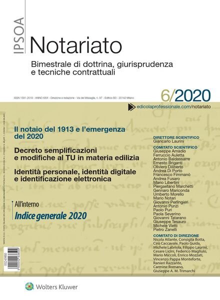 Notariato – Dicembre 2020 Cover