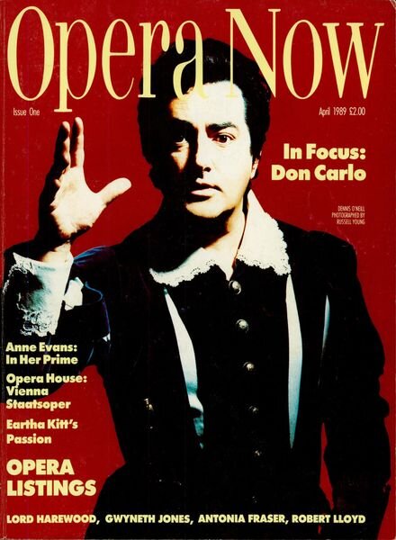 Opera Now – April 1989 Cover