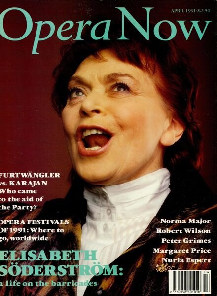 Opera Now – April 1991 Cover