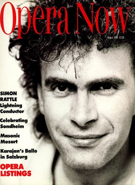 Opera Now – August 1989 Cover