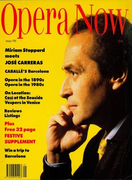 Opera Now – January 1990 Cover
