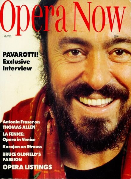 Opera Now – July 1989 Cover