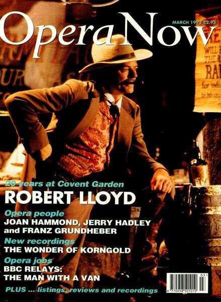 Opera Now – March 1993 Cover