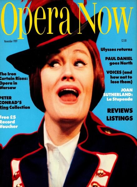 Opera Now – November 1989 Cover