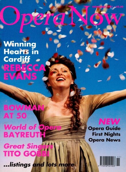 Opera Now – November 1991 Cover