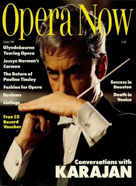 Opera Now – October 1989 Cover