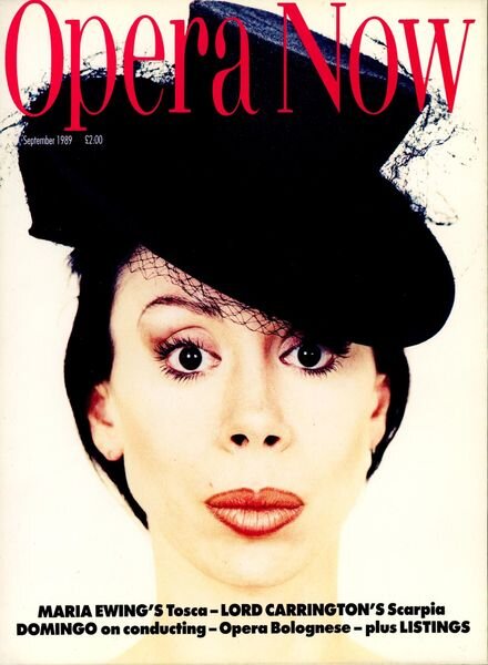 Opera Now – September 1989 Cover