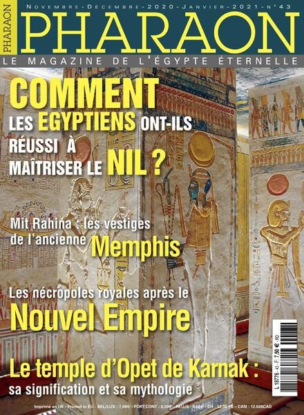 Pharaon Magazine – Novembre 2020 – Janvier 2021 Cover
