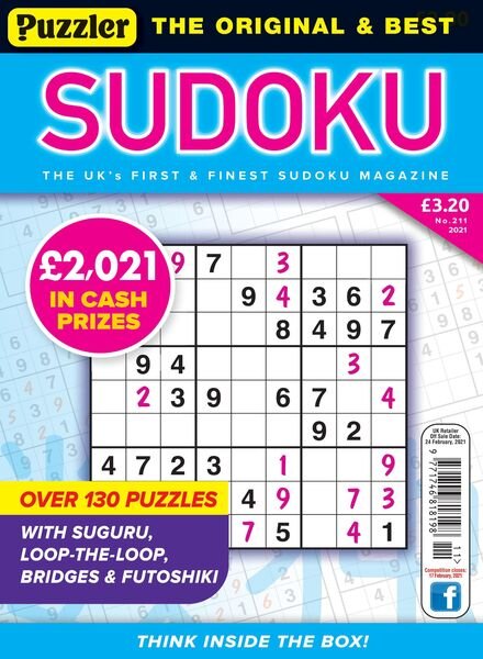Puzzler Sudoku – January 2021 Cover