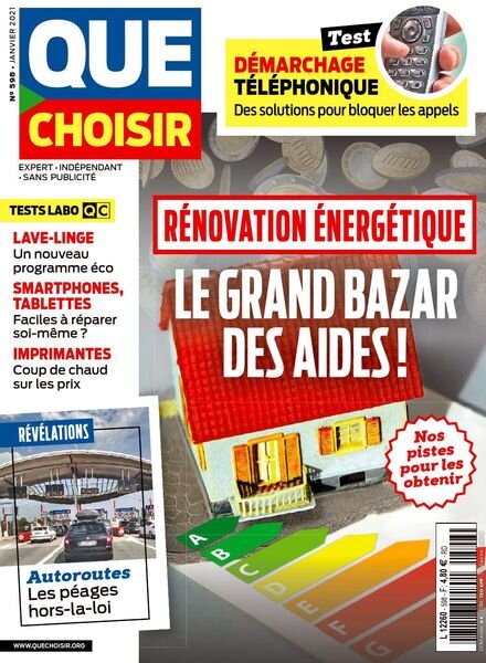 Que Choisir – Janvier 2021 Cover
