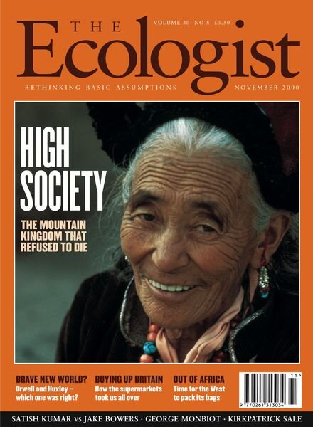 Resurgence & Ecologist – Ecologist, Vol 30 N 8 – November 2000 Cover