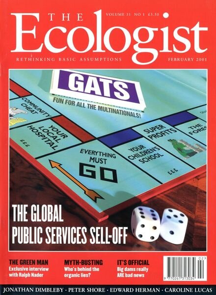 Resurgence & Ecologist – Ecologist, Vol 31 N 1 – Febriary 2001 Cover