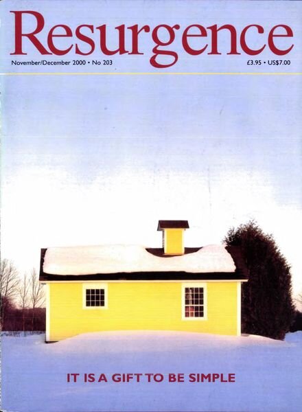 Resurgence & Ecologist – Resurgence, 203 – November – December 2000 Cover