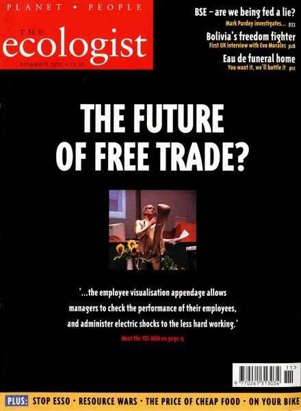 Resurgence & Ecologist – Ecologist, Vol 32 N 9 – November 2002 Cover