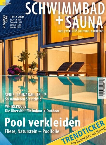 Schwimmbad + Sauna – November-Dezember 2020 Cover