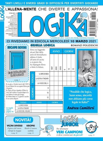 Settimana Logika – 12 febbraio 2021 Cover